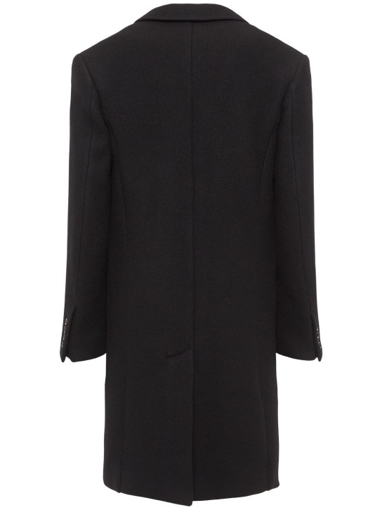 AMI Paris: Single breasted wool coat - men_1 | Luisa Via Roma