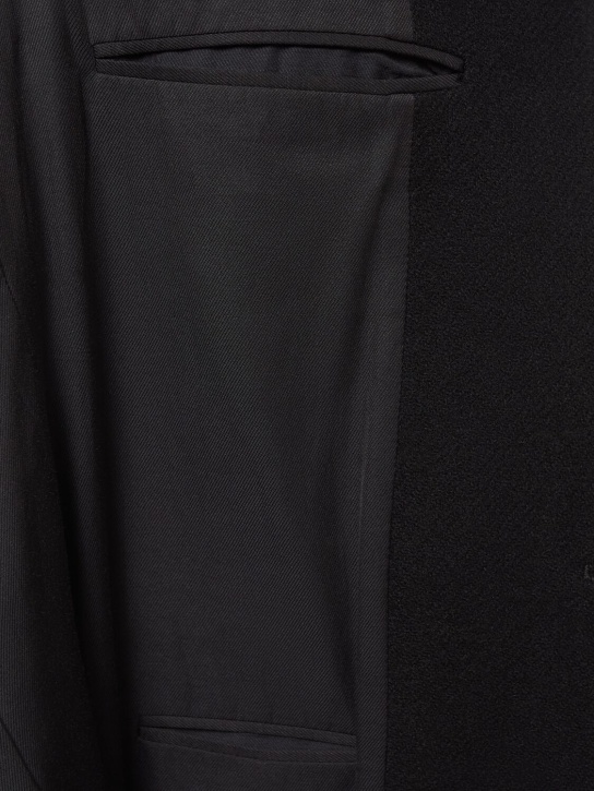 AMI Paris: Single breasted wool coat - men_3 | Luisa Via Roma