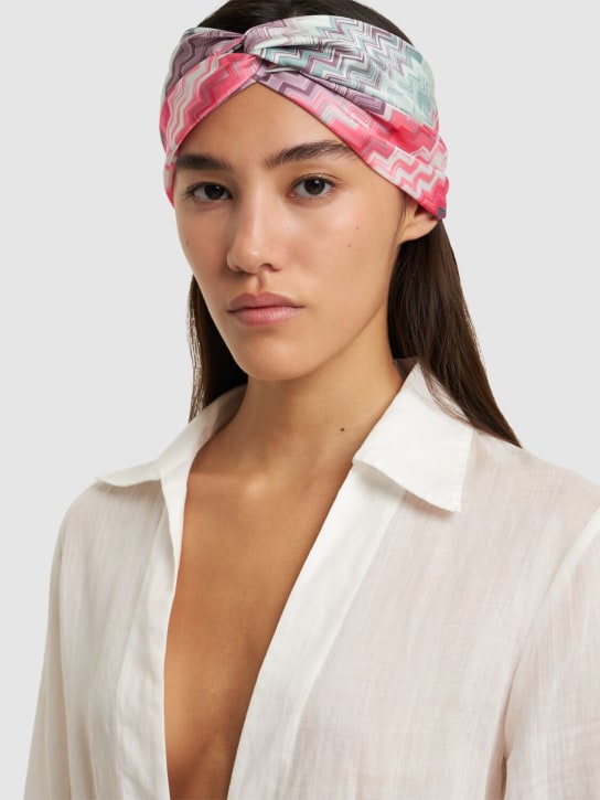 Missoni: Haarband mit Knoten - Pink/Bunt - women_1 | Luisa Via Roma