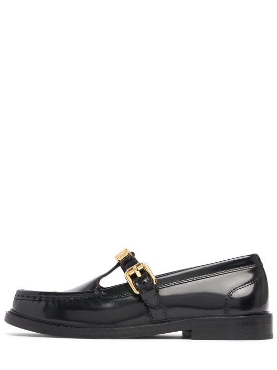 Moschino: 25mm Leather loafers - Black - women_0 | Luisa Via Roma