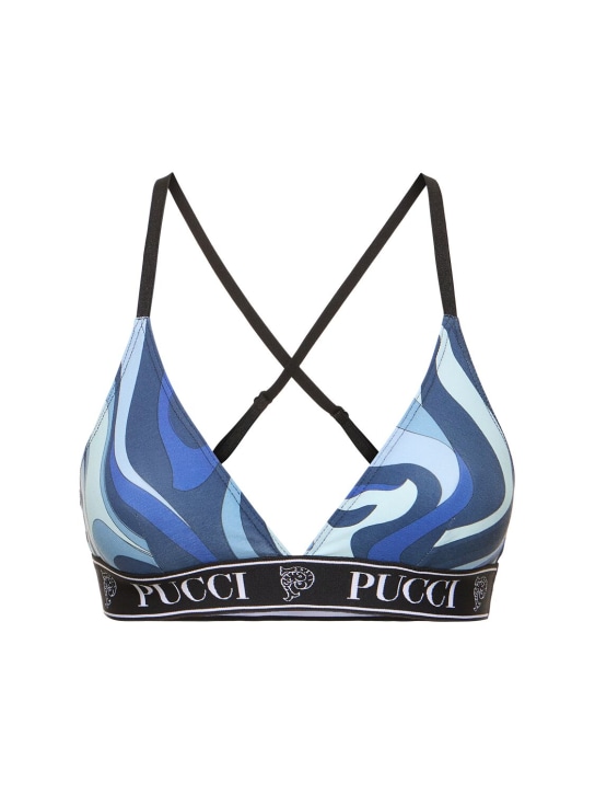 Pucci: Pack of 3 light stretch jersey bra tops - Renkli - women_0 | Luisa Via Roma