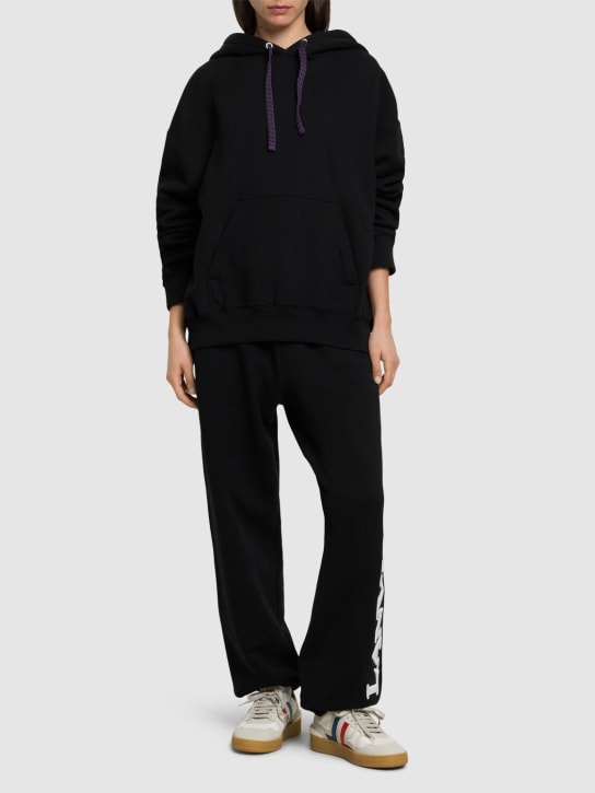 Lanvin: Curb sweatshirt hoodie - Siyah - women_1 | Luisa Via Roma