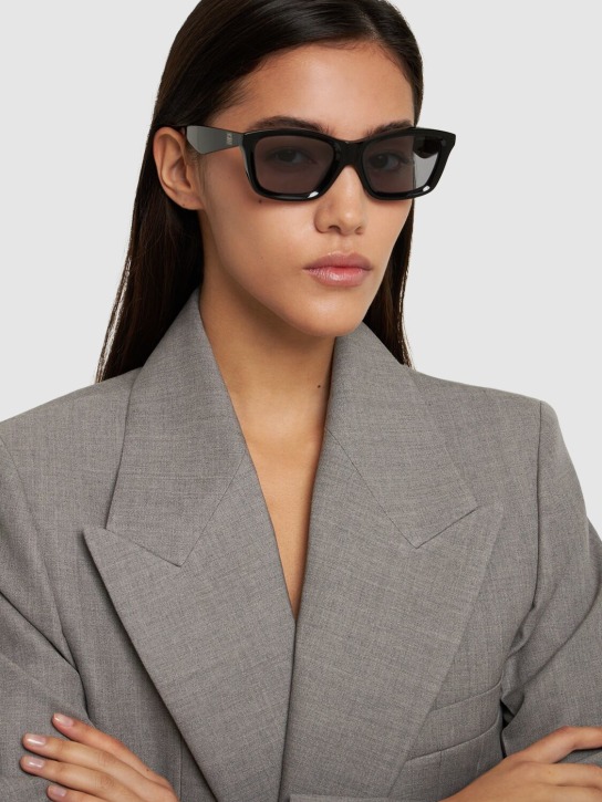 Toteme: The Classic squared acetate sunglasses - Siyah/Gri - women_1 | Luisa Via Roma