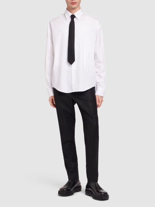 AMI Paris: Boxy cotton shirt - men_1 | Luisa Via Roma
