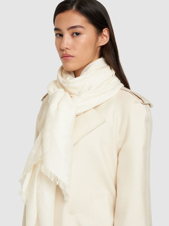 Max Mara: Eleonor wool & silk jacquard scarf - Tela - women_1 | Luisa Via Roma