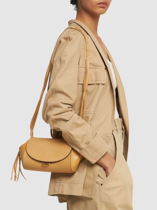 Isabel Marant: Medium Murcia leather shoulder bag - Beige - women_1 | Luisa Via Roma