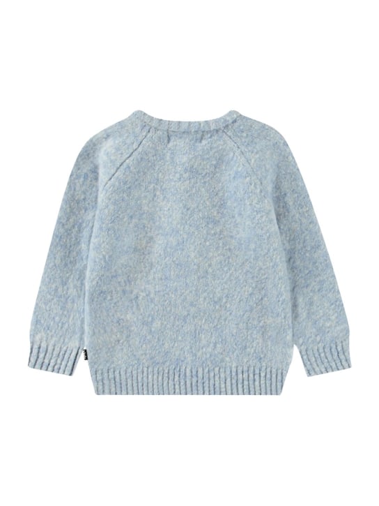 Molo: Smiley wool blend knit sweater - kids-boys_1 | Luisa Via Roma