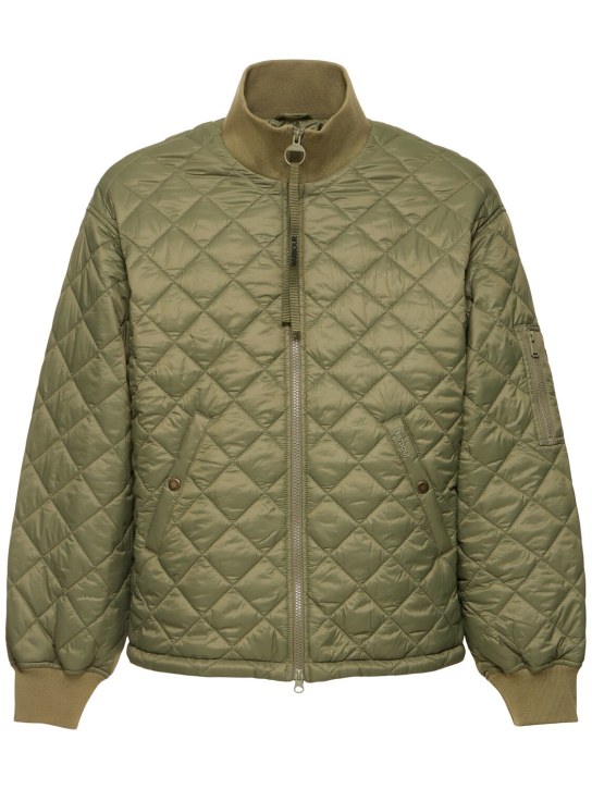 BARBOUR: Heritage Plus quilted puffer jacket - Olive Green - men_0 | Luisa Via Roma