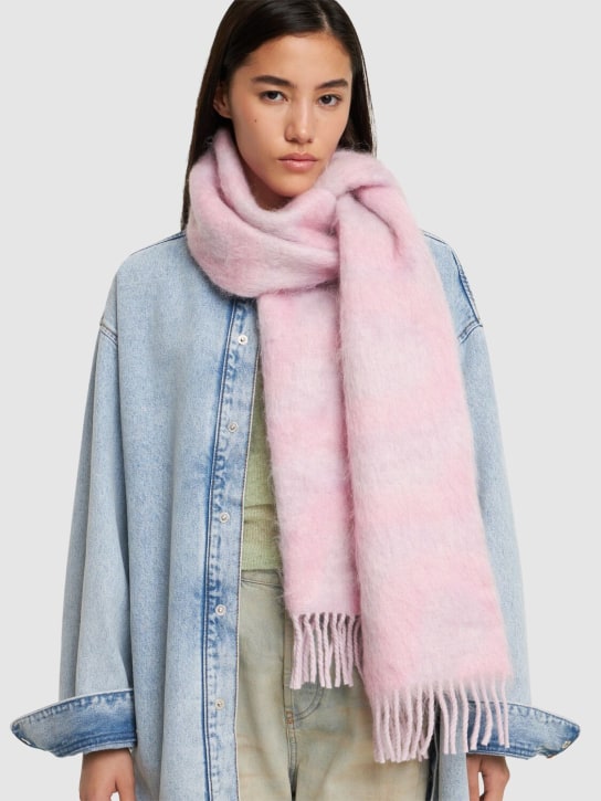 Acne Studios: Vandy wool blend scarf - Pink - women_1 | Luisa Via Roma
