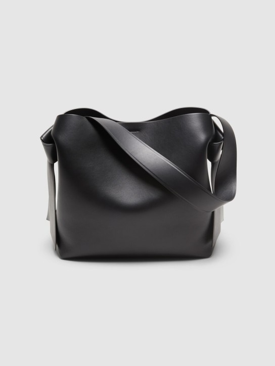 Acne Studios: Midi Musubi leather tote bag - Black - women_1 | Luisa Via Roma
