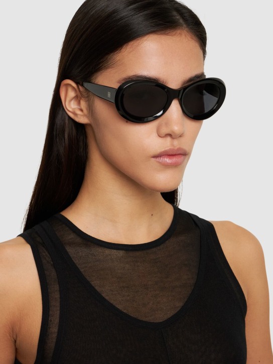 Toteme: The Ovals acetate sunglasses - Black/Grey - women_1 | Luisa Via Roma