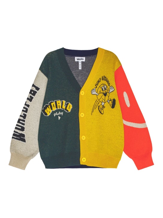 Molo: コットン＆ウールニットカーディガン - kids-boys_0 | Luisa Via Roma