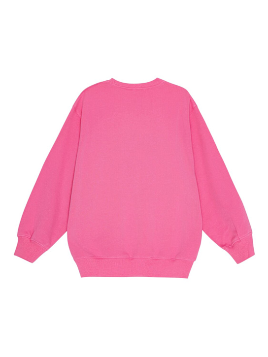 Molo: Organic cotton sweatshirt - Pink - kids-girls_1 | Luisa Via Roma