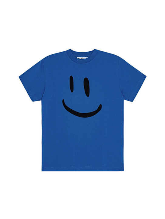 Molo: Bedrucktes T-Shirt aus Bio-Baumwolljersey - Blau - kids-girls_0 | Luisa Via Roma