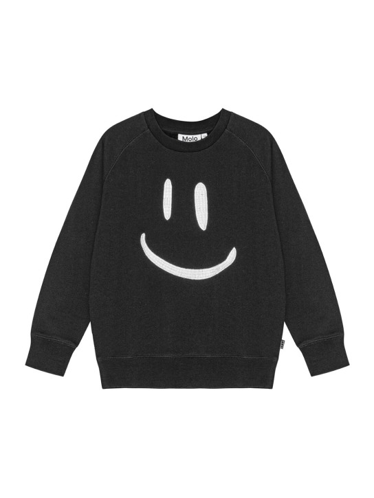 Molo: Printed organic cotton sweatshirt - kids-boys_0 | Luisa Via Roma