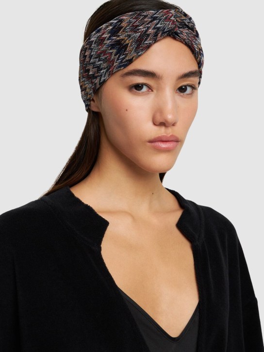 Missoni: Viscose blend lurex headband - Renkli - women_1 | Luisa Via Roma