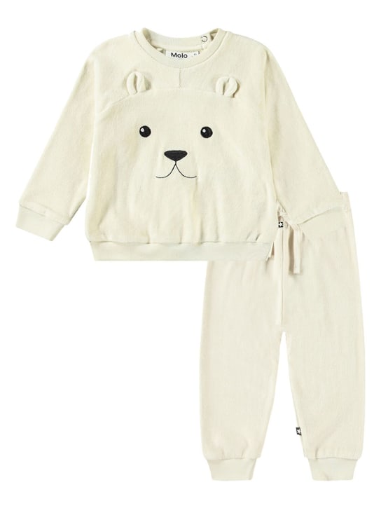 Molo: オーガニックコットンフリーススウェットシャツ＆パンツ - kids-girls_0 | Luisa Via Roma