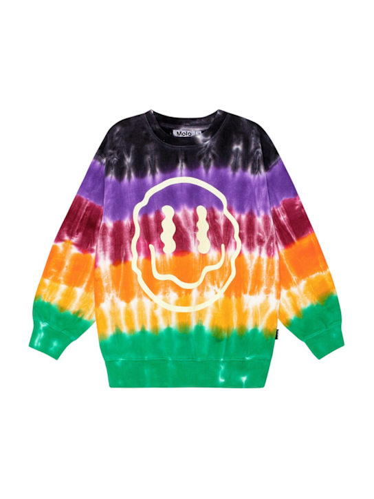 Molo: Tie dye organic cotton sweatshirt - kids-boys_0 | Luisa Via Roma