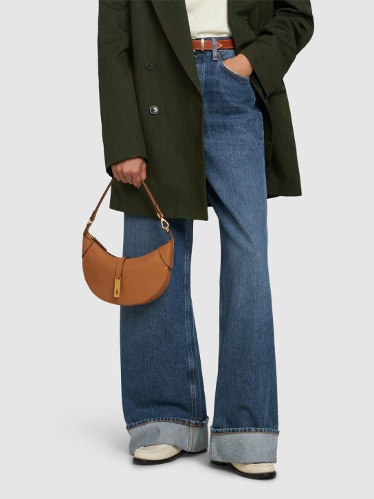 Polo Ralph Lauren: Mini Polo Id leather shoulder bag - Tan - women_1 | Luisa Via Roma