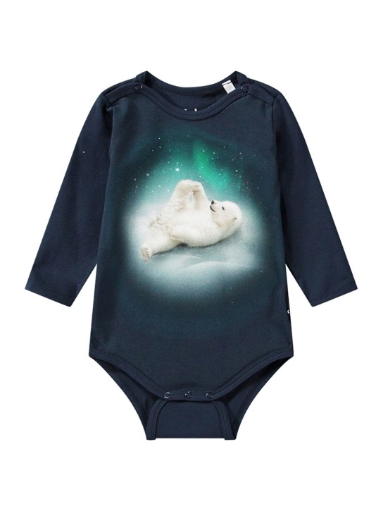 Molo: Body in jersey di cotone organico stampato - kids-boys_0 | Luisa Via Roma