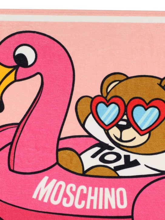 Moschino: Cotton terry towel - Pink - kids-girls_1 | Luisa Via Roma
