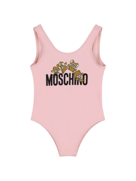 Moschino: ライクラワンピース水着 - ピンク - kids-girls_0 | Luisa Via Roma