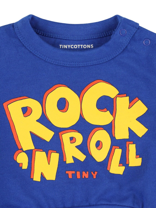 Tiny Cottons: Sweat-shirt en coton biologique imprimé - Bleu - kids-boys_1 | Luisa Via Roma