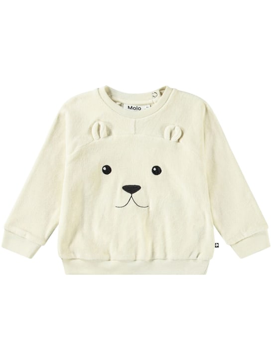 Molo: Sweatshirt aus Bio-Baumwollfleece - Weiß - kids-girls_0 | Luisa Via Roma