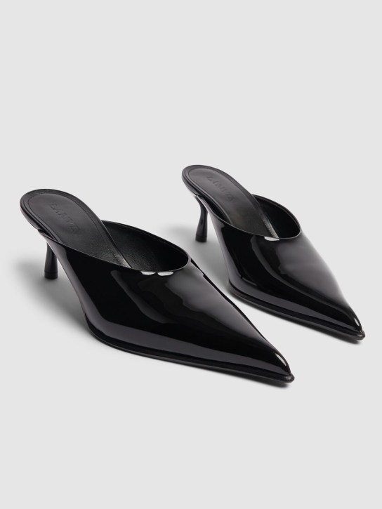 Lanvin: 60mm Patent leather mules - Black - women_1 | Luisa Via Roma