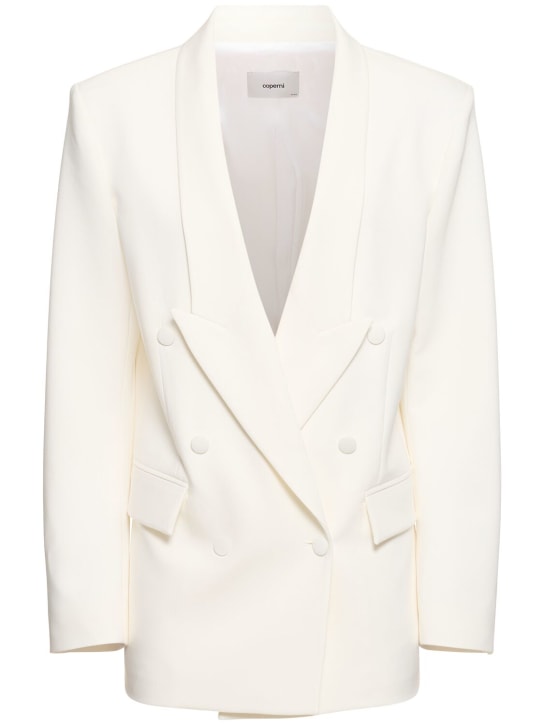 Coperni: Tailored double breast jacket - White - women_0 | Luisa Via Roma