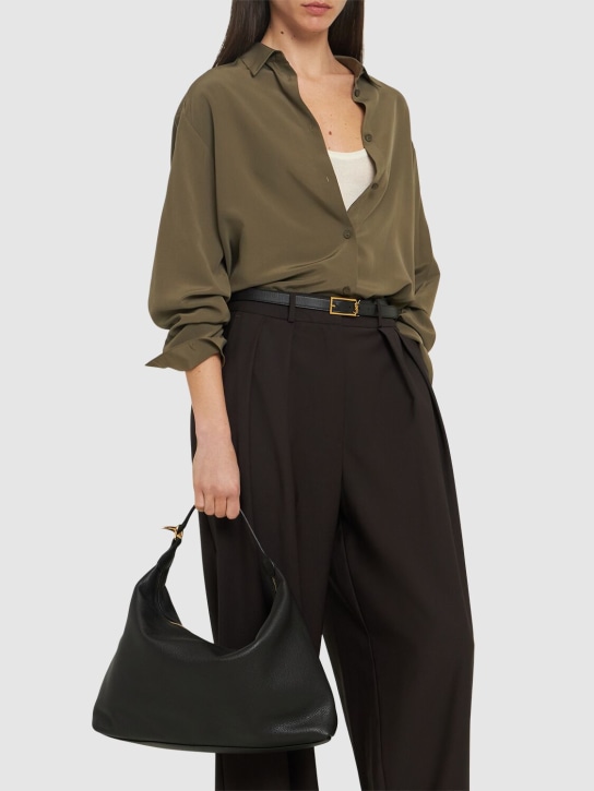 Little Liffner: Pillow leather shoulder bag - Black - women_1 | Luisa Via Roma