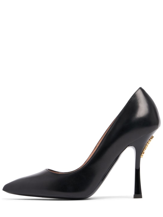 Moschino: Zapatos de tacón de piel 100mm - Negro - women_0 | Luisa Via Roma