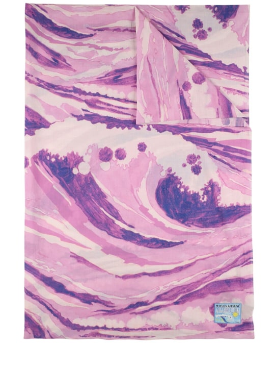 VILEBREQUIN: Vilebrequin x Maison Kitsuné beach towel - Purple - men_0 | Luisa Via Roma