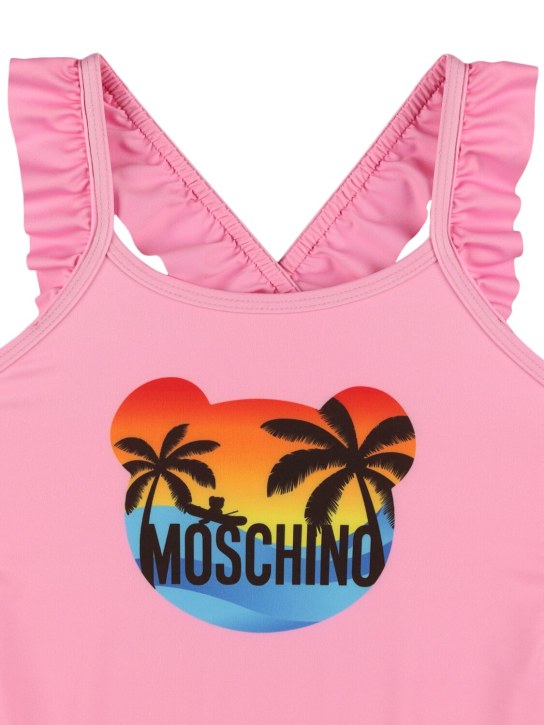 Moschino: 라이크라 원피스 수영복 - Sweet Pink - kids-girls_1 | Luisa Via Roma