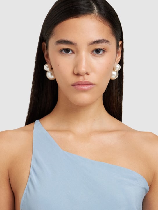 Magda Butrym: Faux pearl drop earrings - White - women_1 | Luisa Via Roma