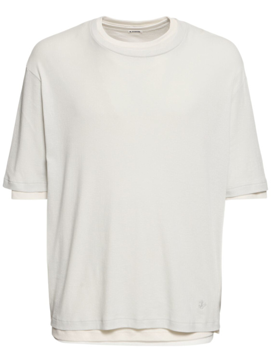 Jil Sander: Layered cotton t-shirts & tank top - men_0 | Luisa Via Roma