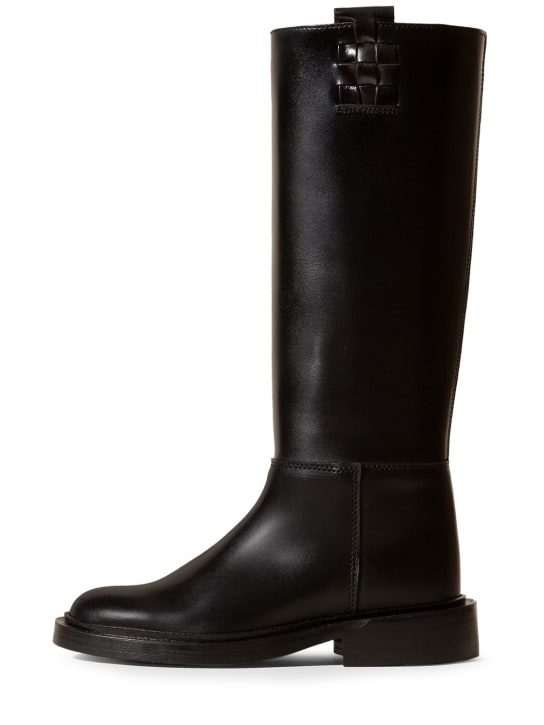Hereu: 25mm Anella leather boots - Siyah - women_0 | Luisa Via Roma