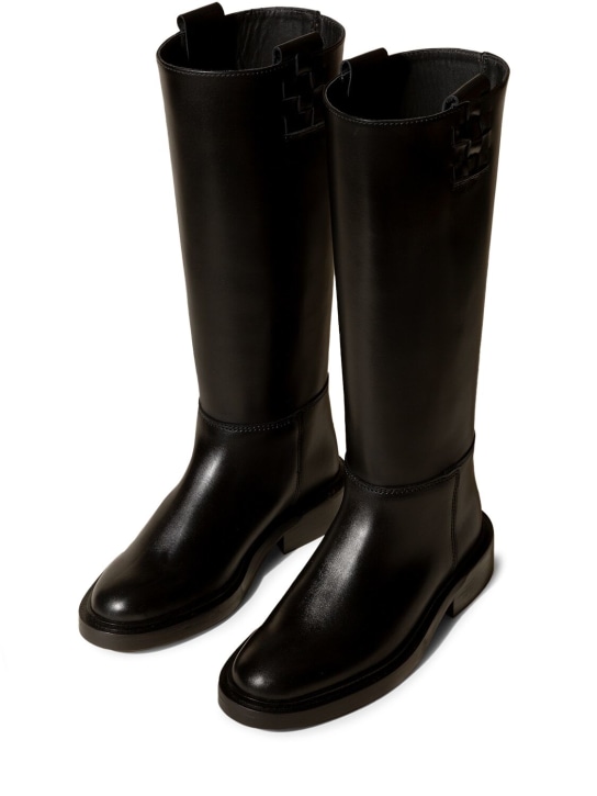 Hereu: 25mm Anella leather boots - Black - women_1 | Luisa Via Roma