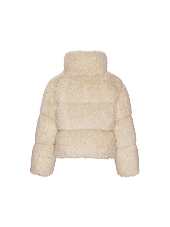 Molo: Blouson en teddy de polyester - Beige - kids-girls_1 | Luisa Via Roma