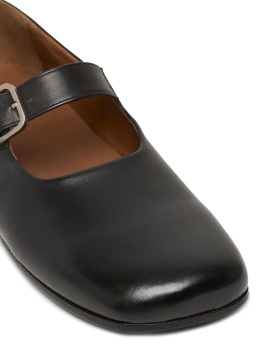 Marsell: Appiedi leather Mary Jane loafers - Black - men_1 | Luisa Via Roma