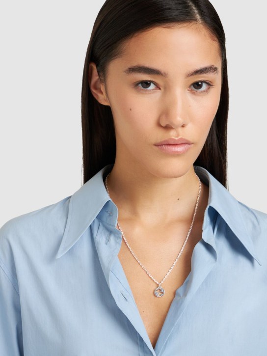 Gucci: Halskette aus Sterlingsilber mit Interlocking G - Silber - women_1 | Luisa Via Roma