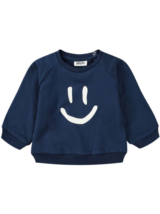 Molo: オーガニックコットンフリーススウェットシャツ - kids-boys_0 | Luisa Via Roma