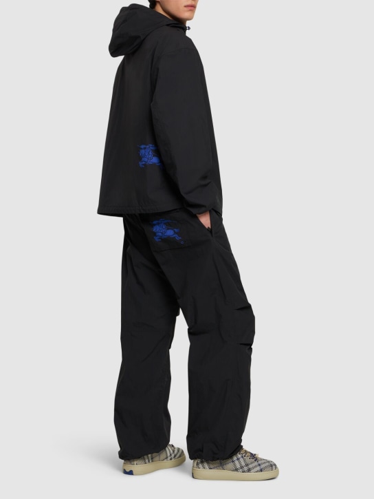 Burberry: Tech cotton cargo pants - Black - men_1 | Luisa Via Roma
