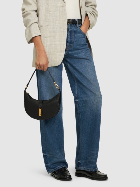 Polo Ralph Lauren: Mini Polo Id leather shoulder bag - Siyah - women_1 | Luisa Via Roma