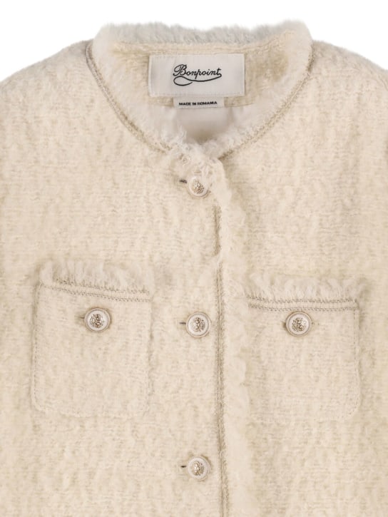 Bonpoint: ウールブレンドテディジャケット - kids-girls_1 | Luisa Via Roma