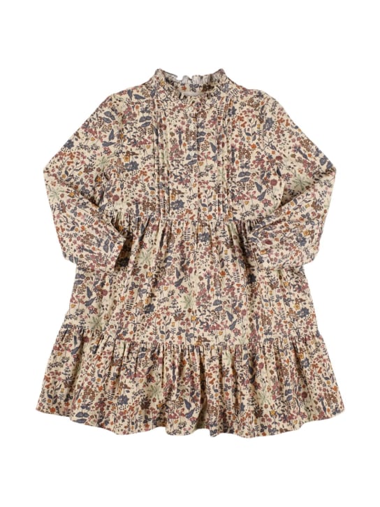 Bonpoint: Vestido de algodón estampado - Multicolor - kids-girls_0 | Luisa Via Roma