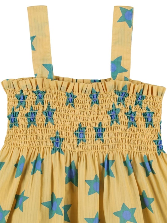 Tiny Cottons: Kleid aus Baumwolle mit Sterndruck - Gelb - kids-girls_1 | Luisa Via Roma