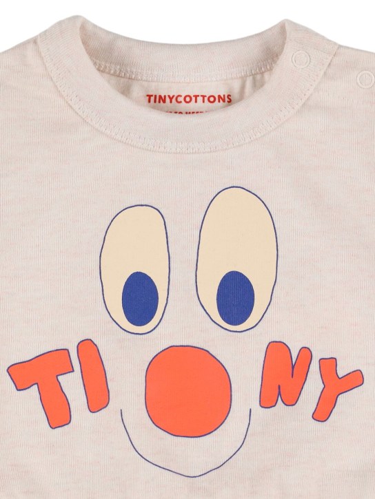 Tiny Cottons: Sweat-shirt en coton mélangé imprimé - Beige - kids-boys_1 | Luisa Via Roma
