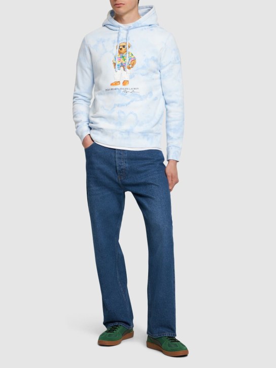 Polo Ralph Lauren: Sweat-shirt délavé à capuche Riviera Beach Bear - Riviera Bl - men_1 | Luisa Via Roma