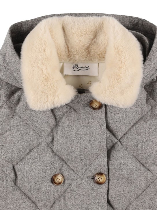 Bonpoint: パファーフーデッドダウンジャケット - kids-girls_1 | Luisa Via Roma